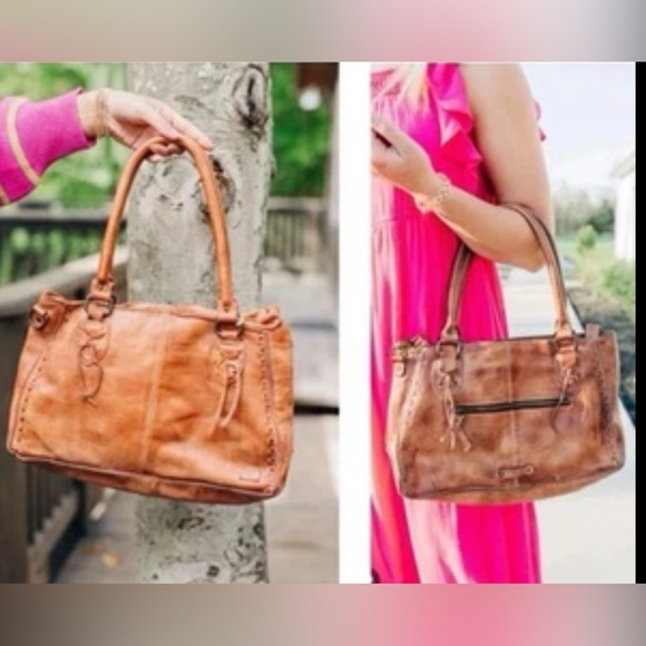 NWT Bed Stu Rockababy Leather Satchel Crossbody Shoulder Bag Tan Rustic $295 - Picture 13 of 13